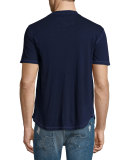 Short-Sleeve Henley T-Shirt, Indigo