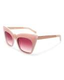 Kohl and Kaftans Cat-Eye Sunglasses, Pink/Rose Gold