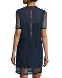 Luna Mesh Shift Dress, Salute