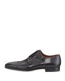 Leather Double-Monk Shoe