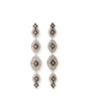 New World Midnight Linear Crivelli Drop Earrings