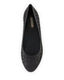 Napa Intrecciato Ballerina Flat, Atlantic Blue