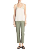 Wide-Strap Satin Camisole Top