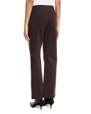 Ponte Straight-Leg Pants, Clove
