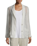 Mesh Two-Button Blazer, Natural  