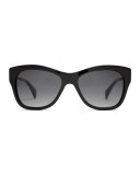 Milla Polarized Butterfly Sunglasses, Black