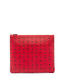 Color Visetos Medium Pouch Bag, Ruby Red