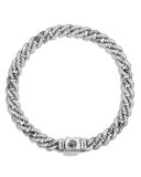 Petite Pavé Curb Link Bracelet with Diamonds