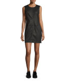 The Shift Dress, Black Coated