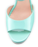 dotty ice cream wedge sandal, mint liqueur