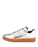 Eden Metallic Leather Creeper, Silver