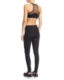 Thalia Textured Sport Leggings, Black