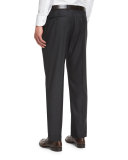 Parker Flat-Front Super 130s Wool Trousers