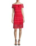 Off-The-Shoulder Scallop Dress