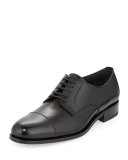Rand Calfskin Lace-Up Shoe, Black