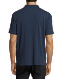 Striped Short-Sleeve Peace Polo