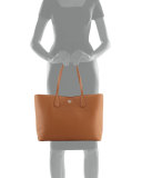 Perry Leather Tote Bag, Bark