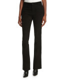 Thompson Boot-Cut Lambskin Suede Pants