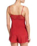 Love and Lust Lace-Trimmed Camisole, Ruby Red