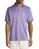 Fran Jacquard Cotton Lisle Polo Shirt