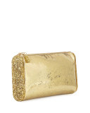 Lara Jumbo Metallic Clutch Bag, Gold