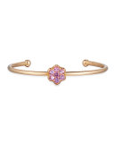 18K Rose Gold & Pink Sapphire Floral Bracelet