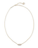Bridgete Druzy Pendant Necklace, Clear