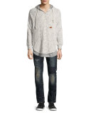 Demon Dark Wash Slim Jeans with Zipper, Fossil