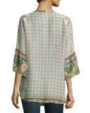 Tempo Button-Front Georgette Top