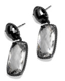 Grisaille Earrings with Crystal and Hematine