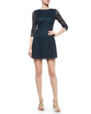 NAVY LACE DRESS