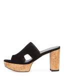 Draft Suede Platform Slide Sandal