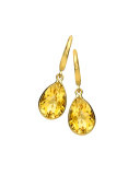 Eternal 18k Gold Citrine Pear-Drop Earrings