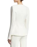 Layered Lapel Suiting Jacket, Ivory