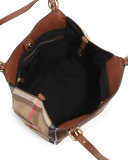 Canterby Small Check Shoulder Bag, Tan