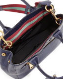 Gotham Leather Tote Bag, Midnight Blue