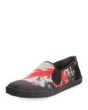 Men's Printed Canvas Slip-On Sneaker