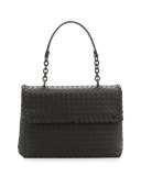 Olimpia Medium Shoulder Bag, Charcoal