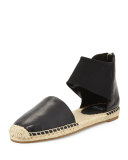 Coy Two-Piece Espadrille Flat, Black