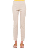 Melissa Techno Slim-Leg Pants, Sand