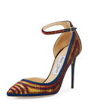 Lucy Sequined Half-d'Orsay Pump, Navy