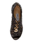 Tactic Lace-Up Cutout Bootie, Black
