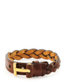 Nashville Men's Braided Leather Bracelet, Rust Brown