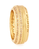 The Other Half 18K Yellow Gold Pavé Diamond Ring, Size 10