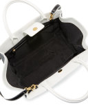Eartha Leather Satchel Bag, White