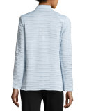 Sliced One-Button Jacket, Light Blue