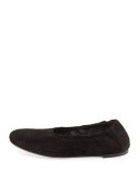 Pond Suede Ballerina Flat, Black