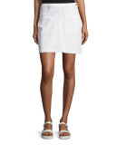 Le Francoise Denim Skirt, White