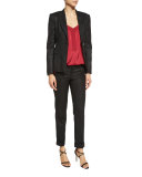 Stretch Sparkle Classic Slim Pants, Black