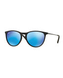 Junior Mirrored Iridescent Sunglasses, Matte Black